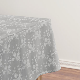 FS Style 1-SILVER-WHITE LT-52x70 COTTON TABLECLOTH