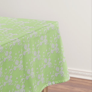 FS Style 1-Sprg Green-Whte-52x70 COTTON TABLECLOTH
