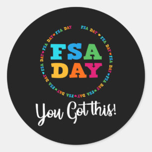 Fsa Test Day Mode On Teacher Testing Ideas School Classic Round Sticker