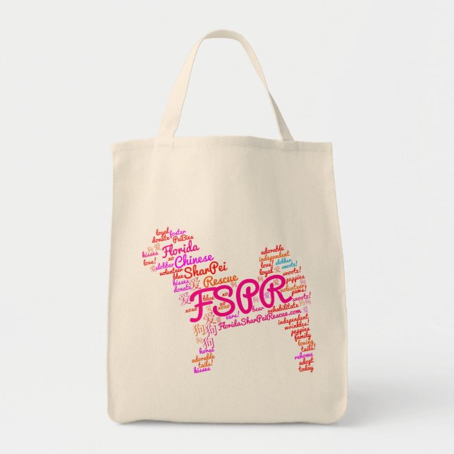 FSPR Grocery Tote - Word Cloud (Front)
