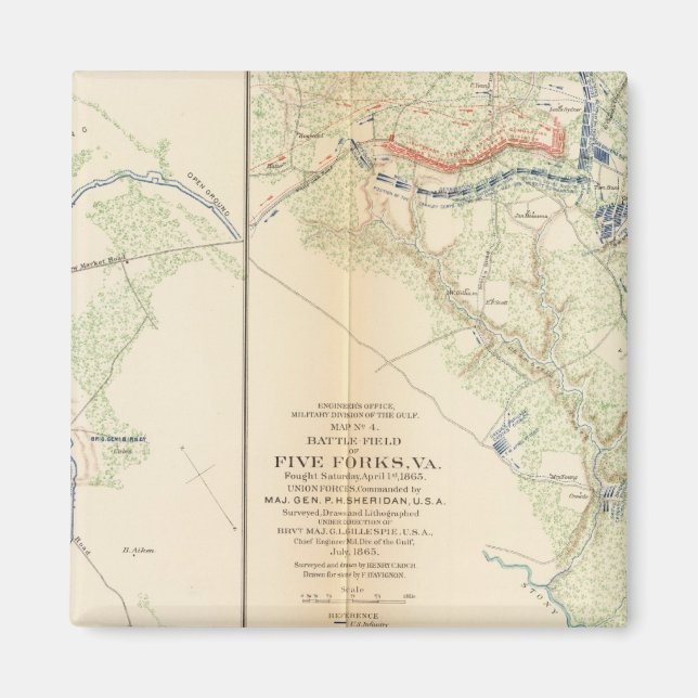 Ft BradyFt Burnham Five Forks Magnet (Front)