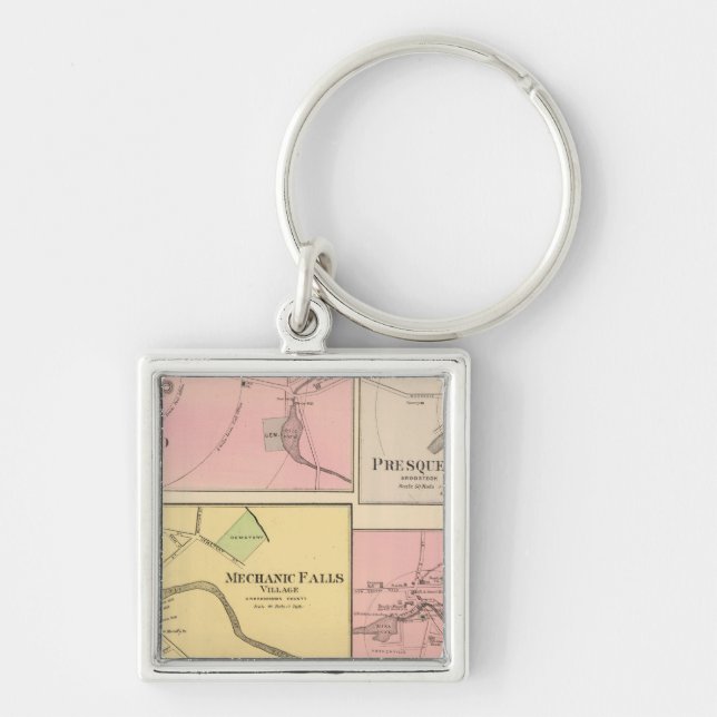 Ft Fairfield, Presque Isle, Caribou Key Ring (Front)