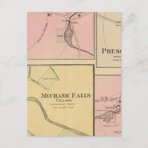 Ft Fairfield, Presque Isle, Caribou Map Postcard