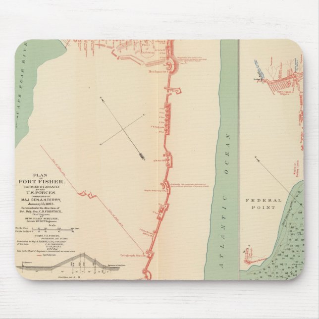 Ft Fisher Mouse Mat (Front)