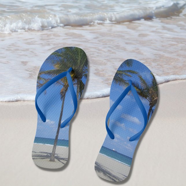 Ft Lauderdale Beach Florida Palm Trees Flip Flops (Creator Uploaded)