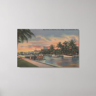 Ft. Lauderdale, FL - New River View & Andrews Canvas Print