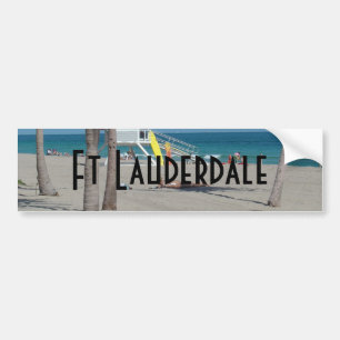 Ft Lauderdale Florida Lifeguard Stand Bumper Sticker