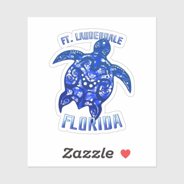 Ft Lauderdale Florida Vacation Tribal Turtle (Sheet)