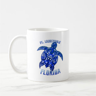Ft Lauderdale Florida Vacation Tribal Turtle Coffee Mug