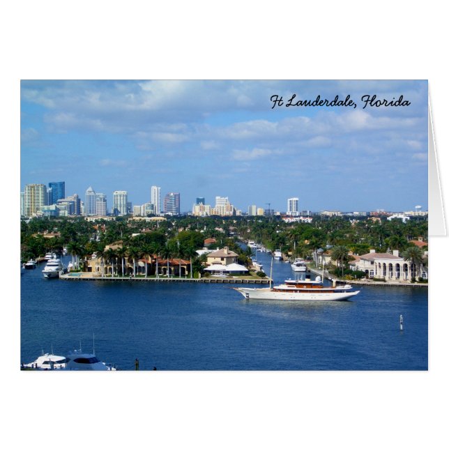 Ft Lauderdale Intracoastal Waterway & Skyline (Front Horizontal)