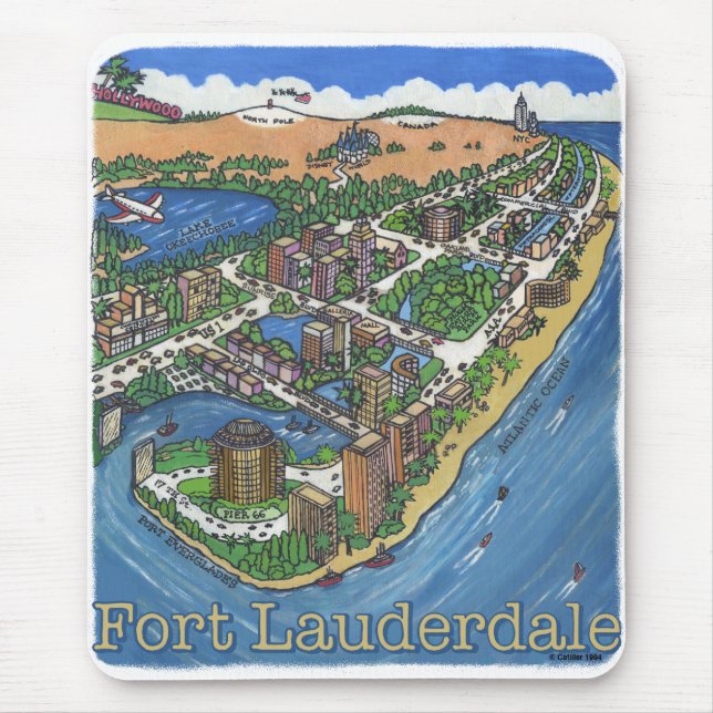 Ft Lauderdale Mouse Mat (Front)