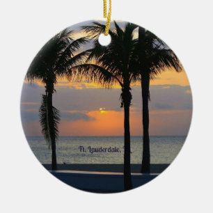 Ft. Lauderdale Sunrise Ceramic Tree Decoration
