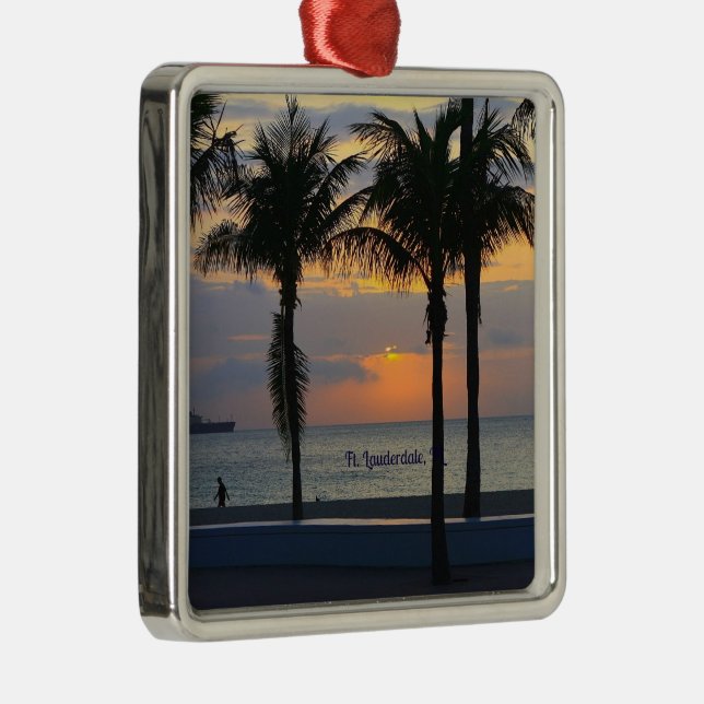 Ft. Lauderdale Sunrise Metal Tree Decoration (Right)
