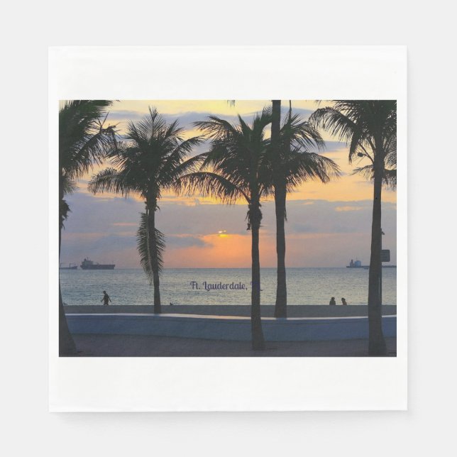 Ft. Lauderdale Sunrise Napkin (Front)