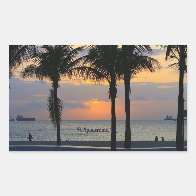 Ft. Lauderdale Sunrise Rectangular Sticker (Front)