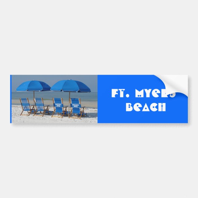 Ft. Myers Beach Bumper Sticker (Front)