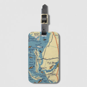 Ft. Myers Florida Travel Map Luggage Tag