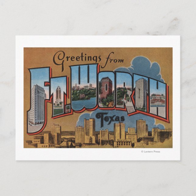 Ft. Worth, Texas - Large Letter Scenes Postcard (Front)