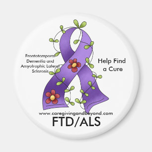 FTD/ALS Purple Ribbon Magnet