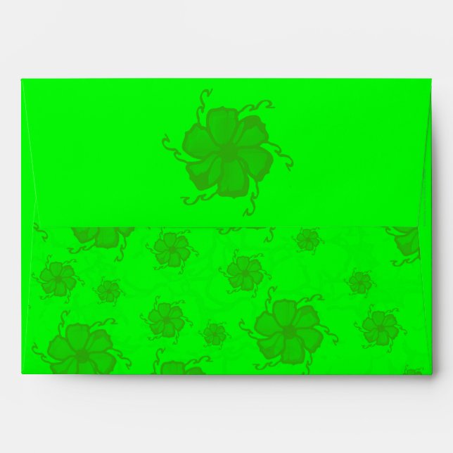 FTF Monochrome Envelopes in Green (Back (Top Flap))