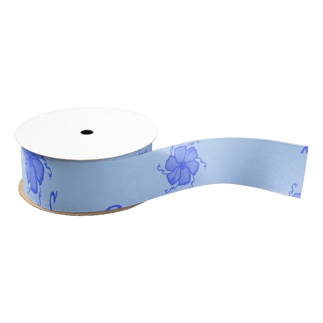 FTF Monochrome Grosgrain Ribbon in Blue (Spool)