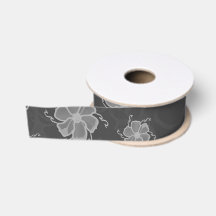 FTF Monochrome Grosgrain Ribbon in Dark Grey Tones