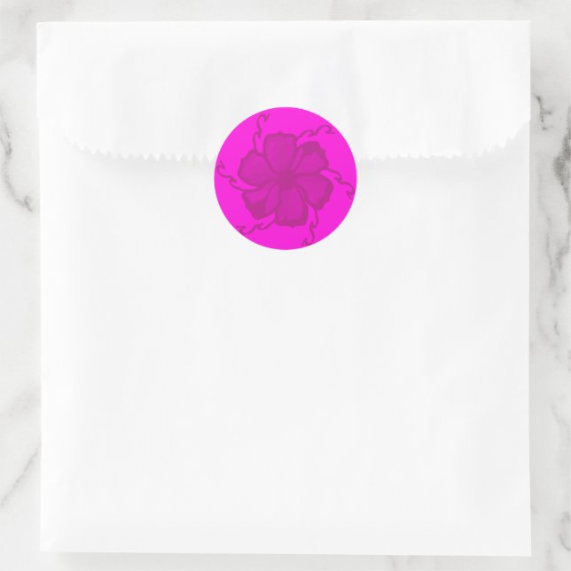 FTF Monochrome Sticker Seals in Hot Pink (Bag)