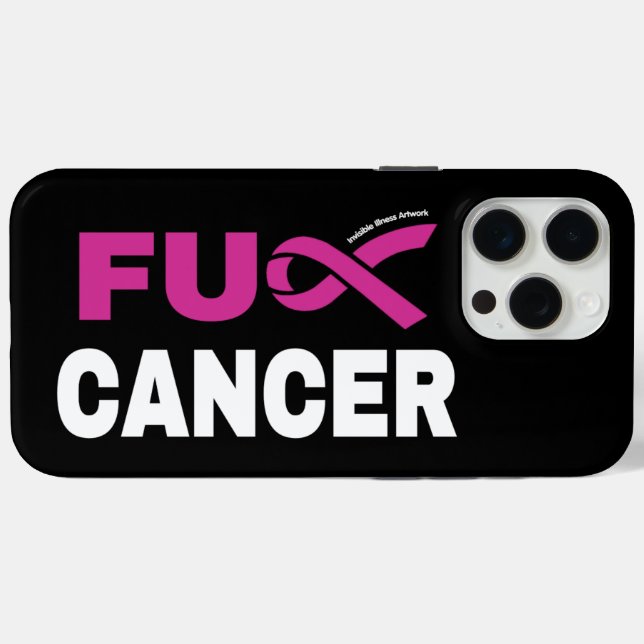 FU CANCER...Breast Cancer Case-Mate iPhone Case (Back (Horizontal))