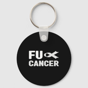 Fu Cancer T Shirt - White Ribbon, Fu Lung Cancer A Key Ring