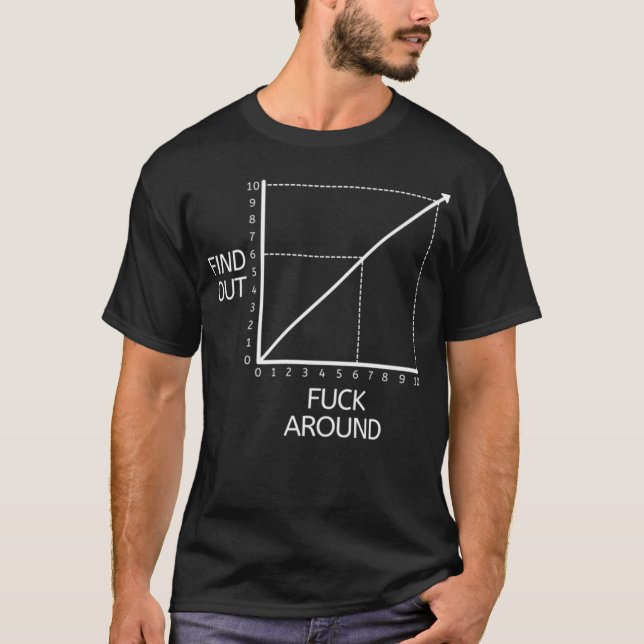 Fu ck Around And Find Out Funny Graph Chart Joke M T-Shirt (Front)