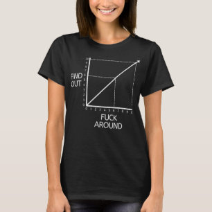 Fu ck Around And Find Out Funny Graph Chart Joke M T-Shirt