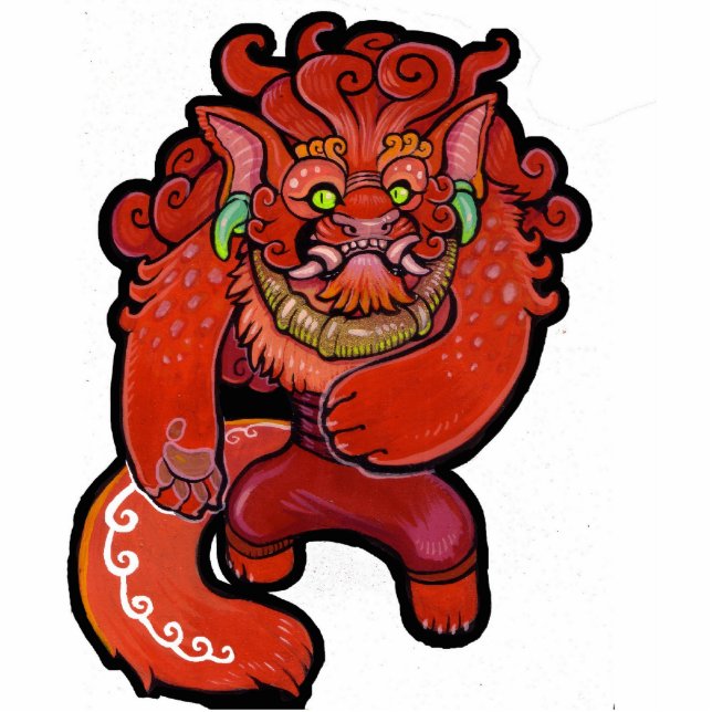 Fu Foo stand up Standing Photo Sculpture (Front)