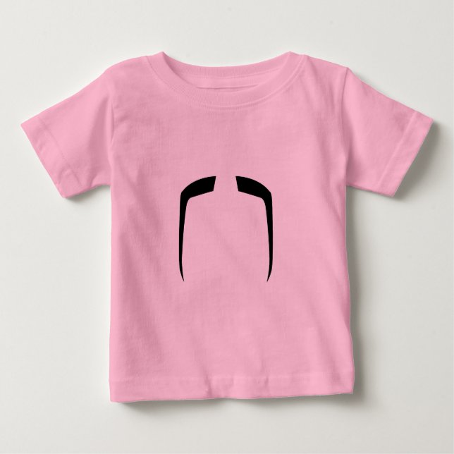 Fu Manchu Moustache Baby T-Shirt (Front)
