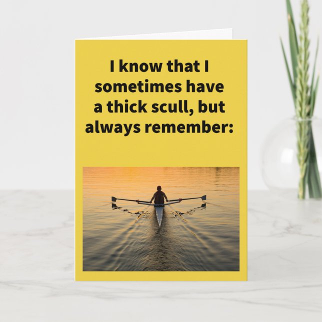 Fu;nny Pun Just the Way You Oar Happy Anniversary Card (Front)