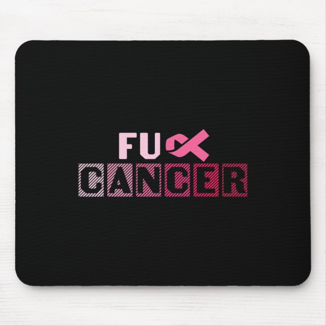 FU Pink Ribbon Breast Cancer Awareness  Mouse Mat (Front)