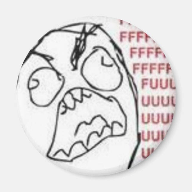 FU Rage Comic Magnet (Front)
