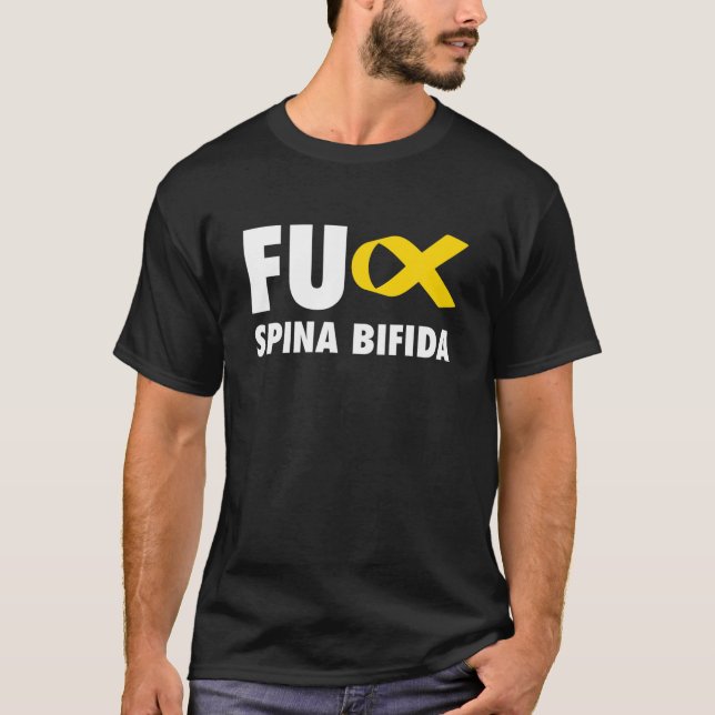 FU Spina Bifida Yellow Ribbon - Spina Bifida T-Shirt (Front)