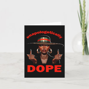Fu Unapologetically Drug Juneteenth Women Black Hi Card