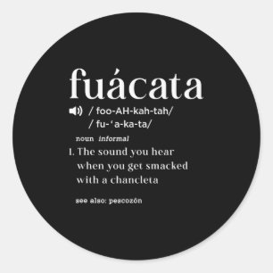 Fuacata Definition Funny Cuban Miami Cuban Cuba Hi Classic Round Sticker