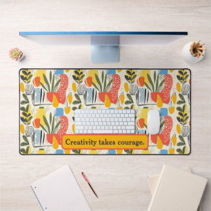 Fuavism Style Vibrant Colours Garden Pot Desk Mat