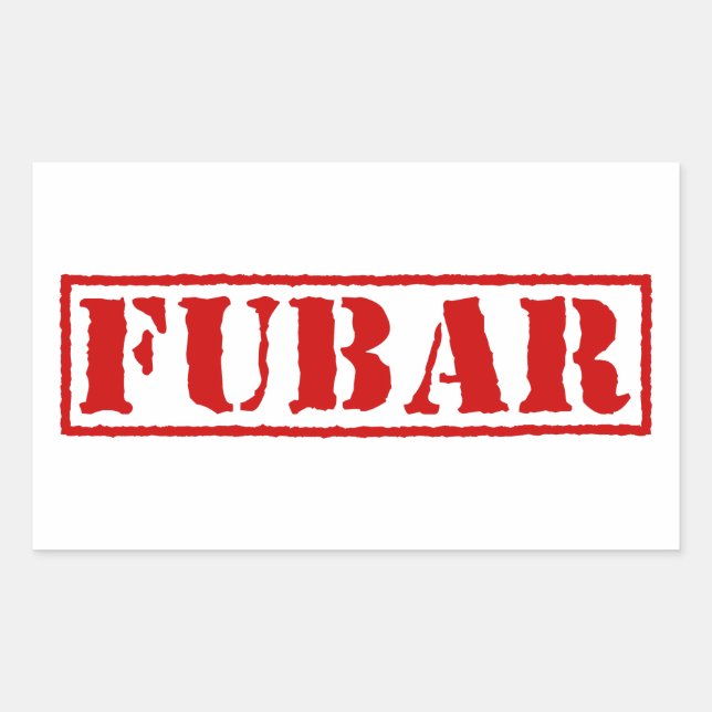 FUBAR RECTANGULAR STICKER (Front)