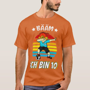 Fubball Fubballer Dab Junge 10 Bday T-Shirt