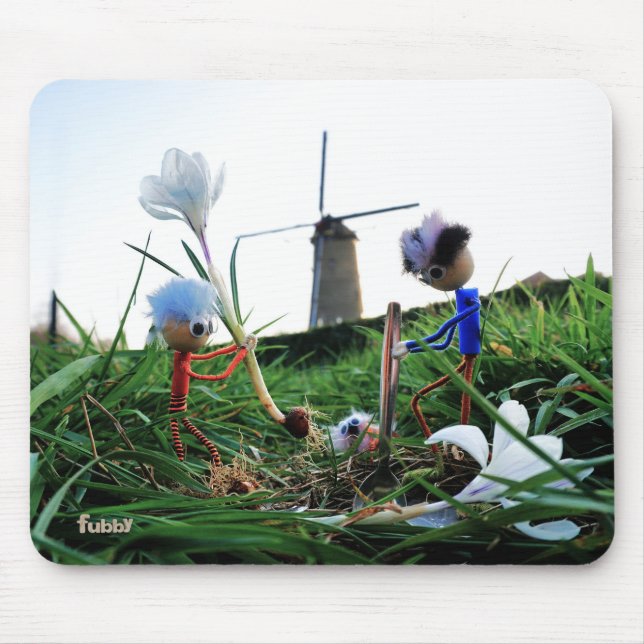 Fubbies in a mill plant a crown ball. mouse mat (Front)