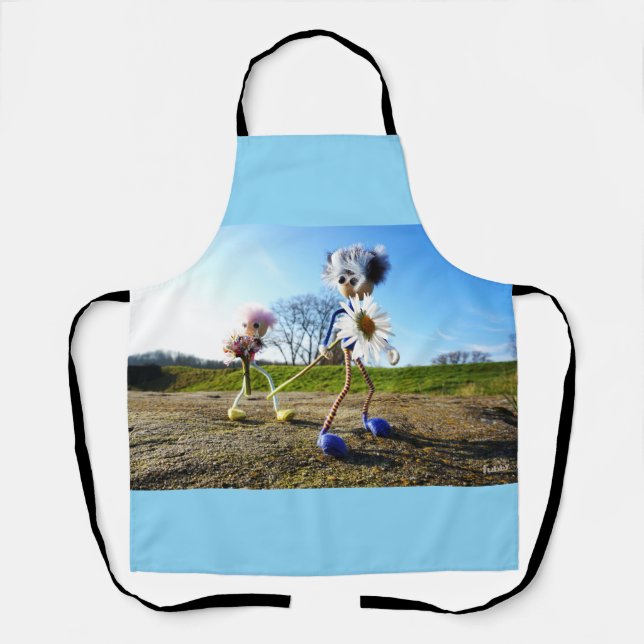 Fubbies in nature with daisy. apron (Front)