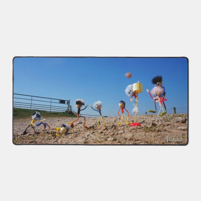 Fubbies who win or lose corfballs. desk mat (Front)