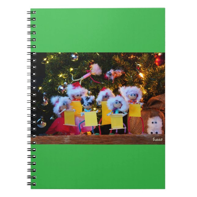Fubby Christmas choir with humorous detail. Notebook (Front)