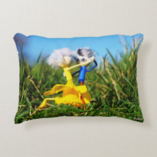 Fubby dolls dancing with Narcissendress. Decorative Cushion