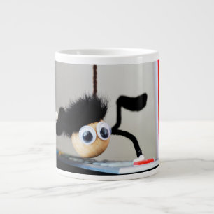 Fubby hanging like Tom Cruise's scene. Large Coffee Mug