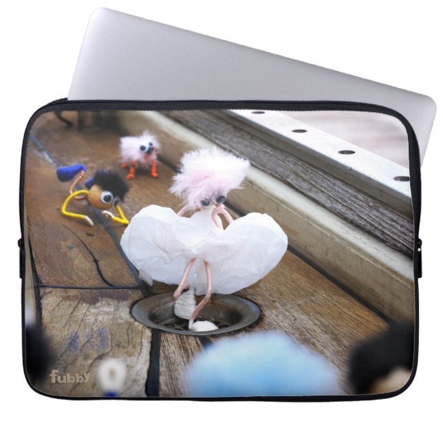 Fubby puppet dressed as Marilyn Monroe dressed. Laptop Sleeve (Front)