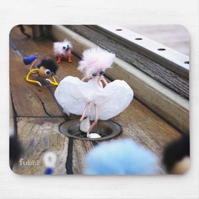 Fubby puppet dressed as Marilyn Monroe dressed. Mouse Mat (Front)